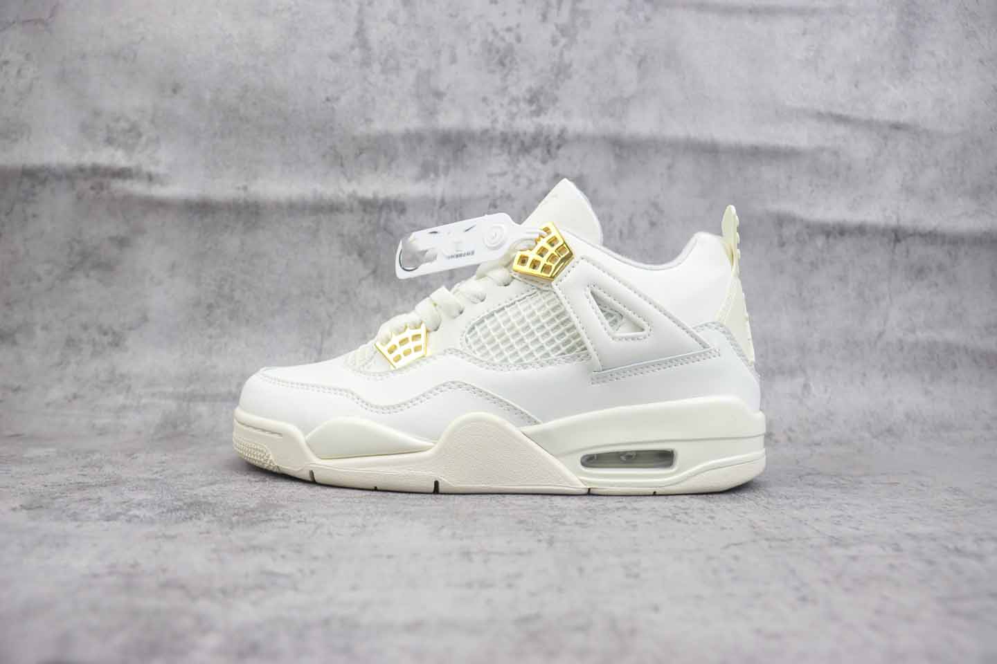 AJ4 Unisex "Vivid Sulfur" Sneakers Shoes (AQ9129-170 )