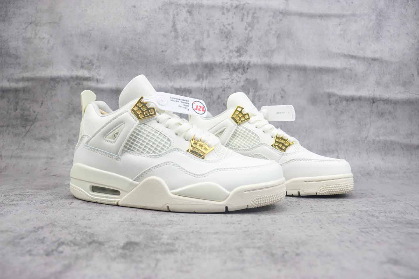 AJ4 Unisex "Vivid Sulfur" Sneakers Shoes (AQ9129-170 )