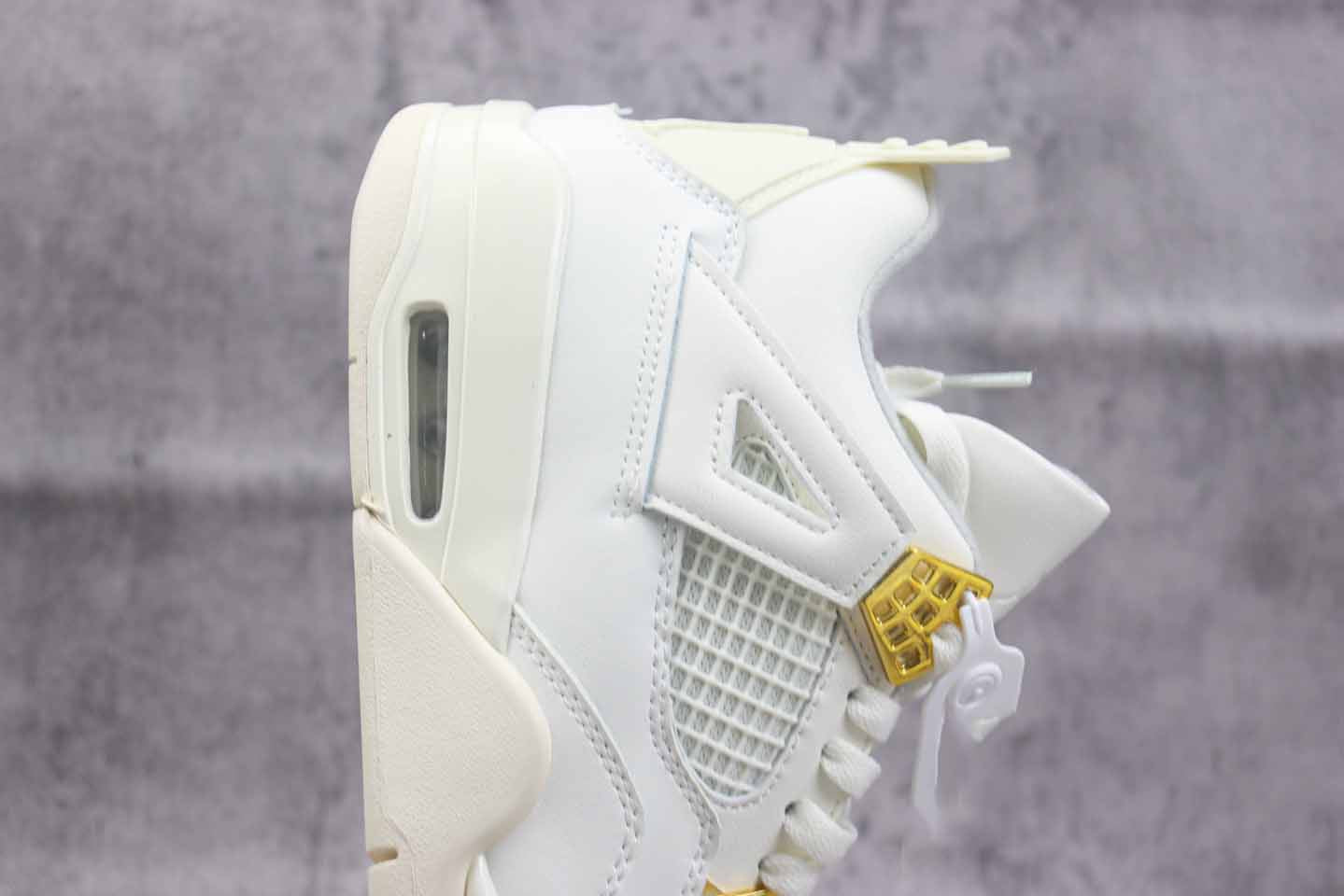 AJ4 Unisex "Vivid Sulfur" Sneakers Shoes (AQ9129-170 )