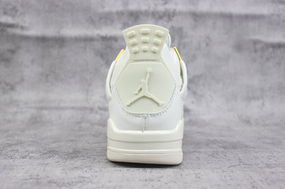 AJ4 Unisex "Vivid Sulfur" Sneakers Shoes (AQ9129-170 )
